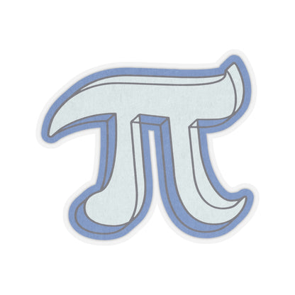 Retro Pi Sticker Blue