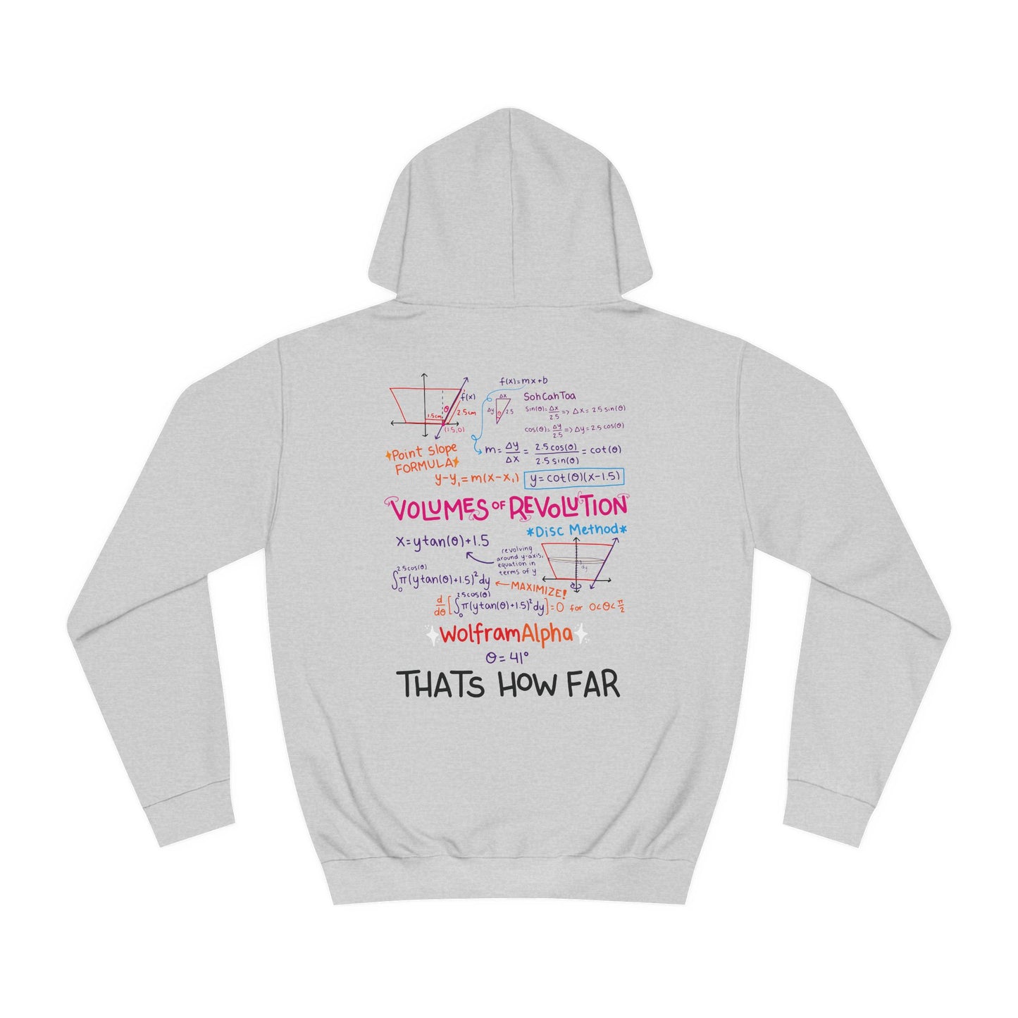 How Far To Unfold Sauce Cup College Hoodie