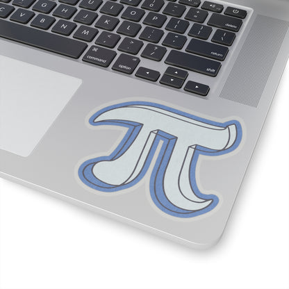 Retro Pi Sticker Blue