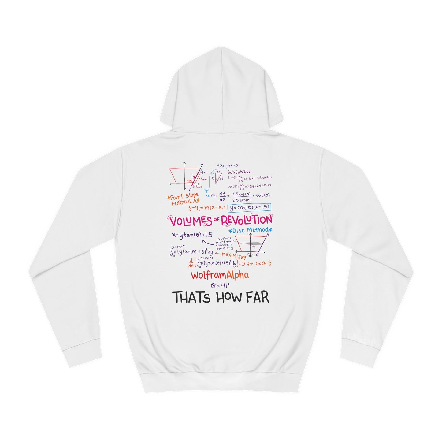 How Far To Unfold Sauce Cup College Hoodie