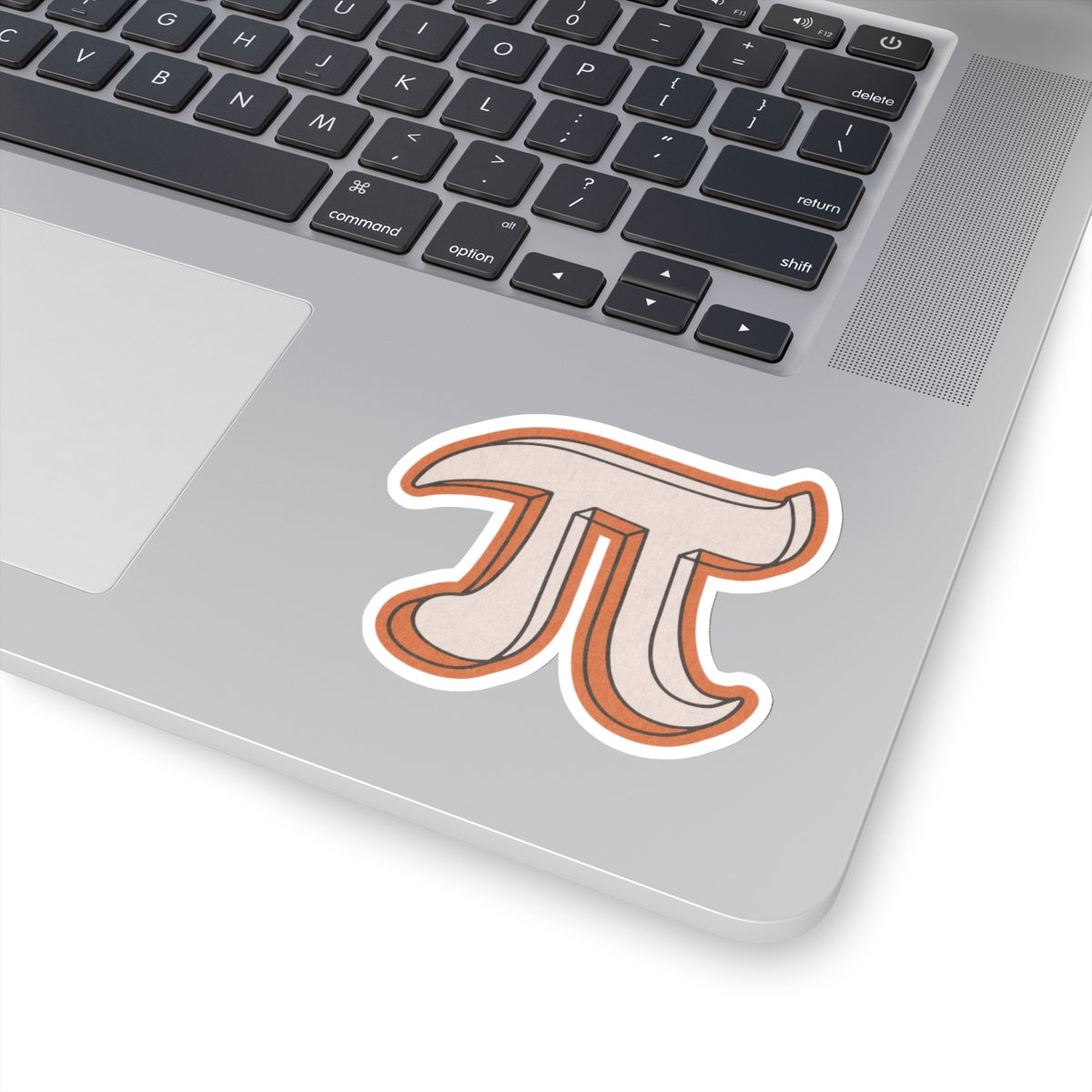 Retro Pi Sticker Orange