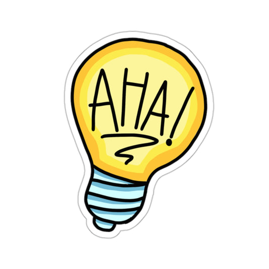 Aha Lightbulb Sticker