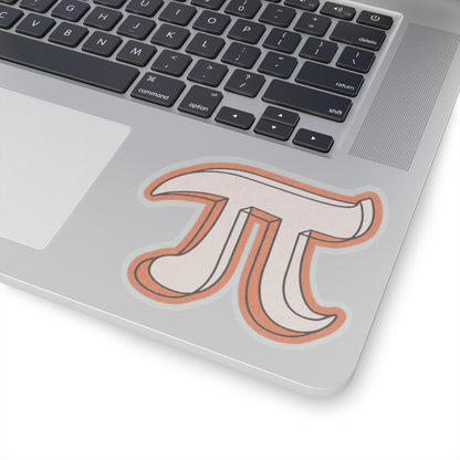 Retro Pi Sticker Orange