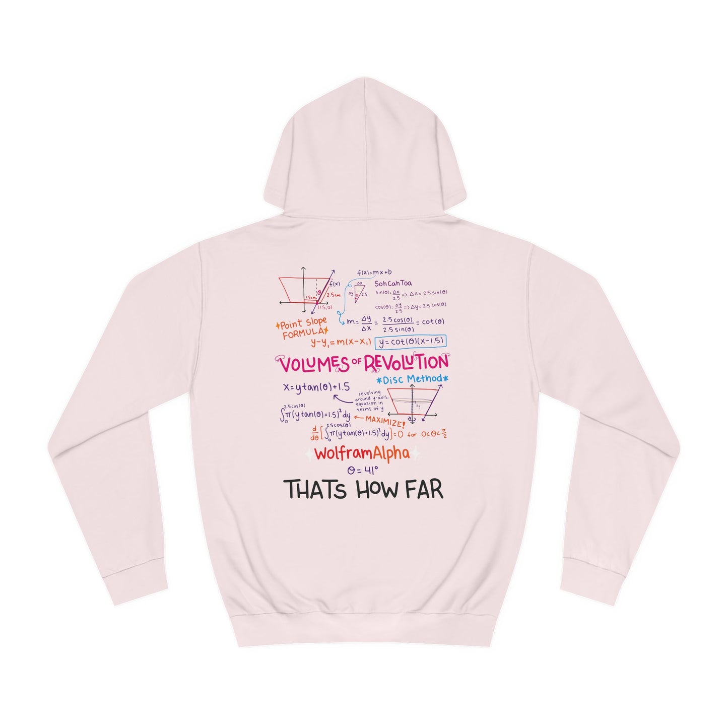 How Far To Unfold Sauce Cup College Hoodie