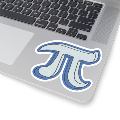 Retro Pi Sticker Blue