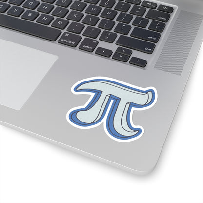 Retro Pi Sticker Blue