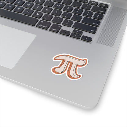 Retro Pi Sticker Orange